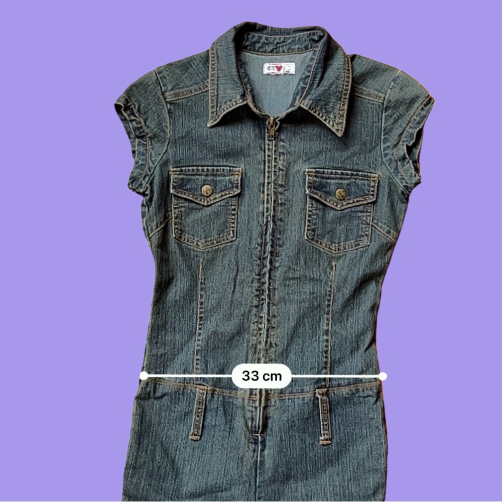 2/50$ Vintage 70s Style Denim Jumpsuit | Vintage - Picture 6 of 9